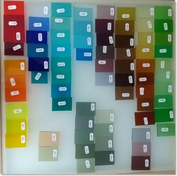 Materials used in stained glass